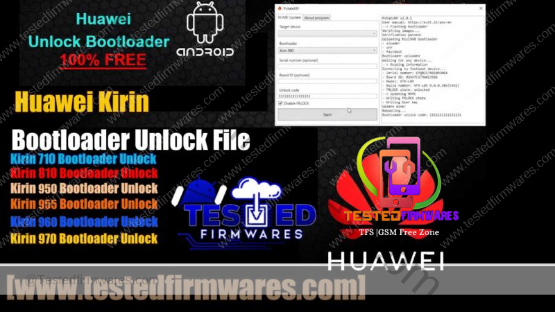 Huawei Kirin CPU Bootloader Unlock File
