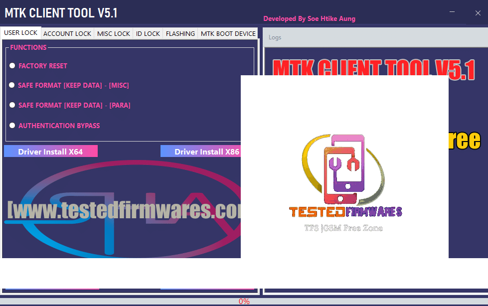 MTK CLIENT TOOL V5.1 Free For All Activation Key Is Free By[www.testedfirmwares.com]