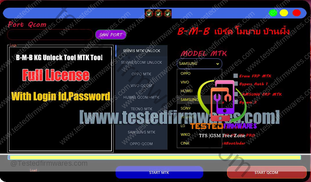 B-M-B KG Unlock Tool MTK Tool Full License With Login Id,Password By[www.testedfirmwares.com]