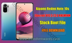 Redmi Note 10s Secret Stock Boot
