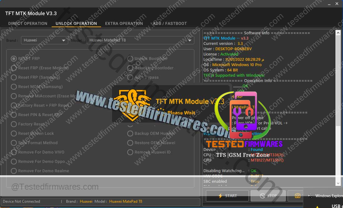 TFT MTK Module V3.3 Tool Free Download Without Any Login By[www.testedfirmwars.com]