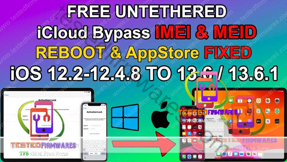 Iphone Latest Icloud Untethered iCloud Bypass Windows 2022 For iPhone 5S to X iPad/iPod iOS 12.5.5/13/14.8.1 By[www.testedfirmwares.com]