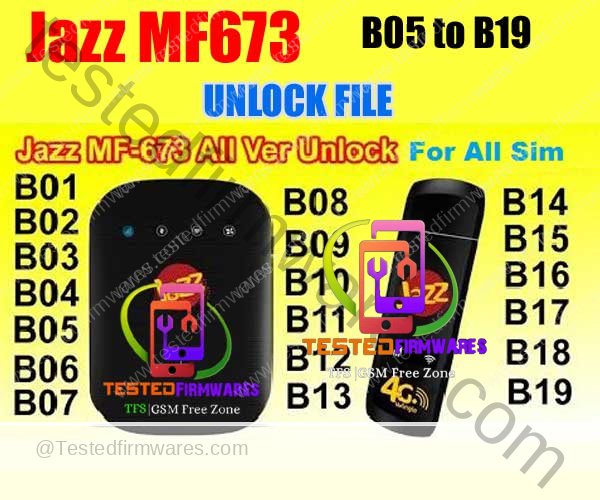Jazz MF673 B05 to B19 UNLOCK FILE