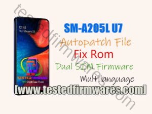 A205L U7 Autopatch Fix Rom Dual SIM