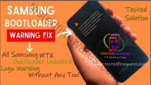 Samsung MTK Bootloader Unlocked Logo Warning