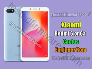 Redmi 6 or 6a Cactus Engineer Rom