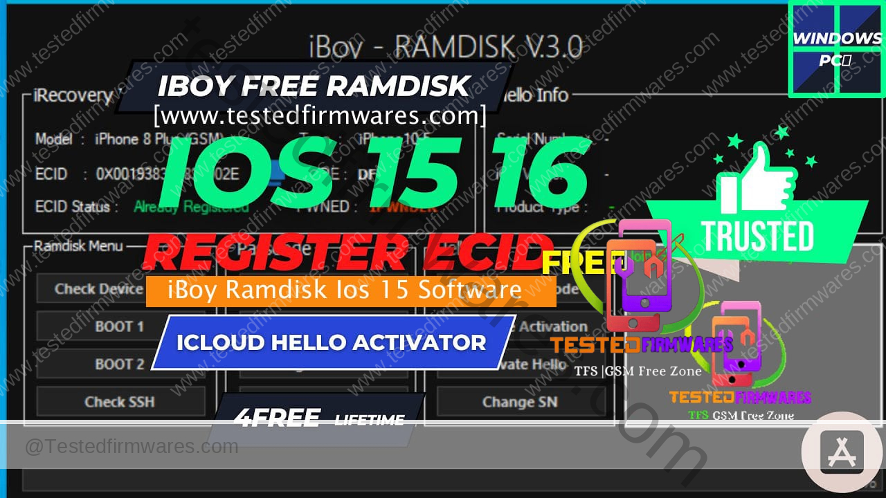 iPhone iBoy Ramdisk Software ECID Free Supported