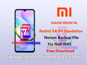 Redmi 9A 9T Dandelion Nvram Backup