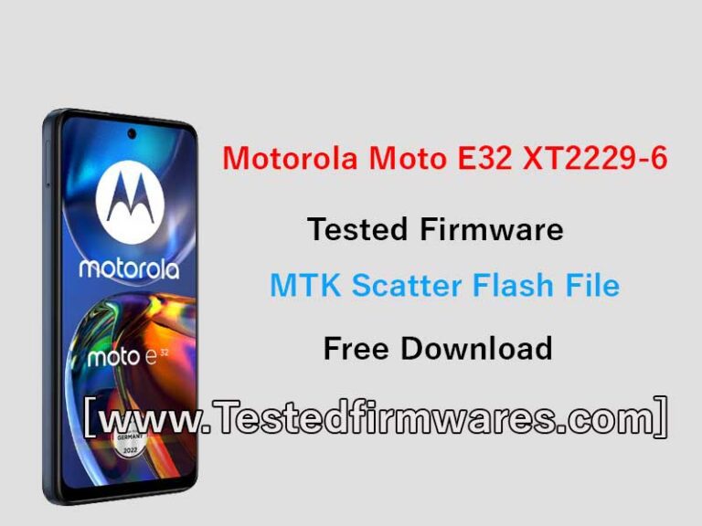 Moto E32 XT2229-6 Firmware