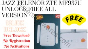 Jazz Telenor ZTE MF937U Unlock File For