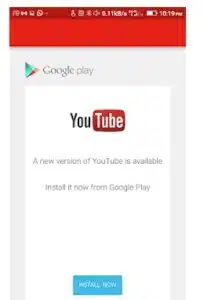 Fix Android Old Version Youtube Problem